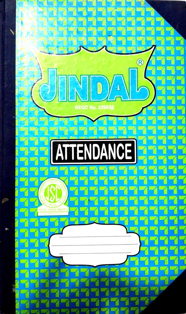 Jindal Attendance Register No. 2 - 17.5 cm x 32 cm