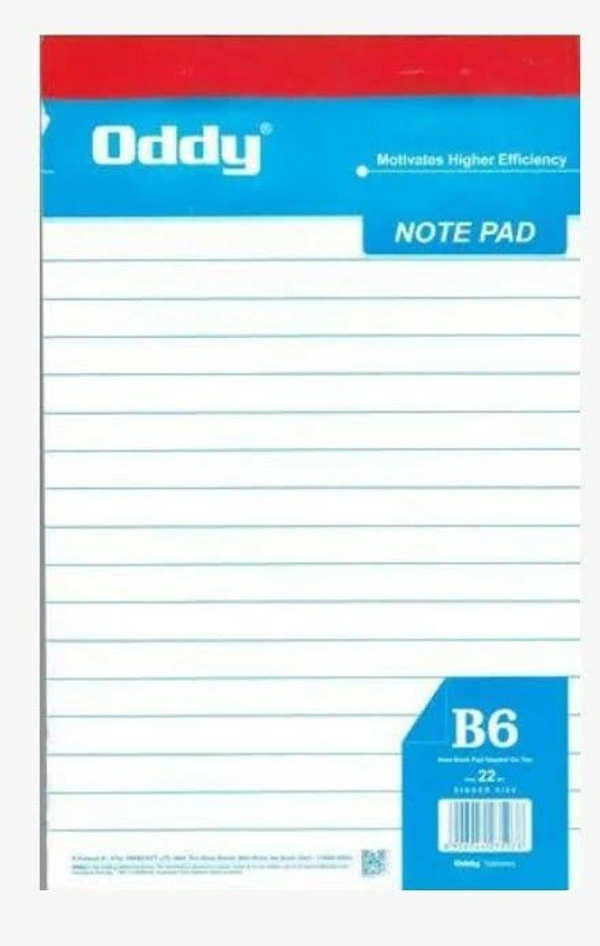Oddy Writing Pad B6 | WPRB680 - B6