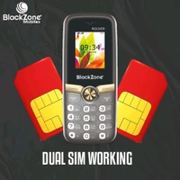BlackZone BLACKZONE ROCKER NEW MODEL 1.8 INCH DISPLAY WITH VIBRATION WITH DUAL SIM GRAY - Black