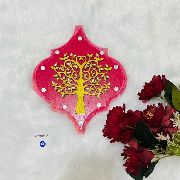 Kalpa Vriksh Colour 4  - 8x7 Inch, Pink