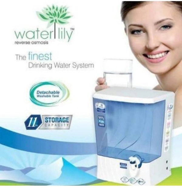 Water Lily - white, blue
