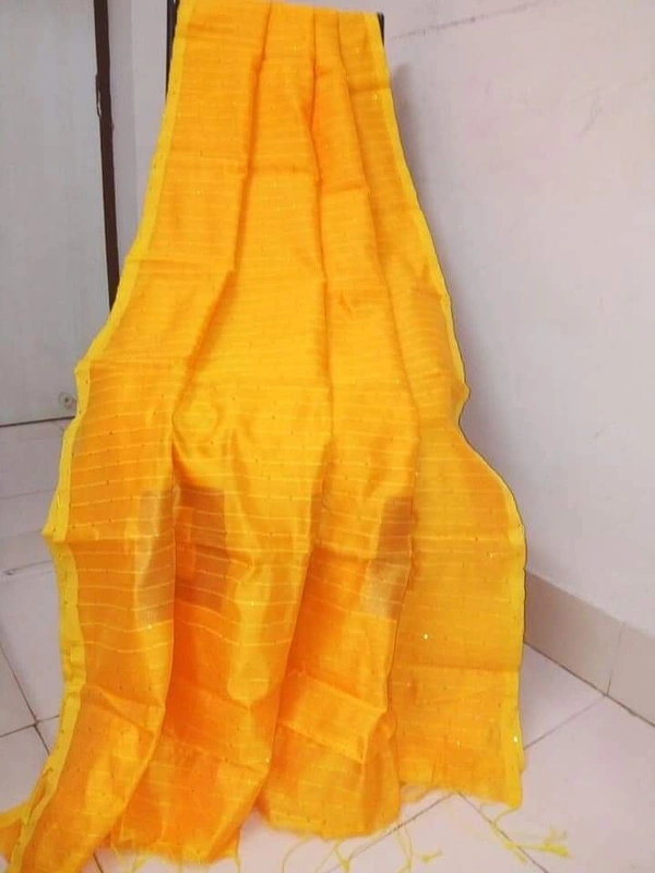 Jia Printed Cotton Silk Sarees - Blue, Free Size