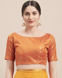 GoSriki Chiffon Embellished Saree - Free Size, Yellow