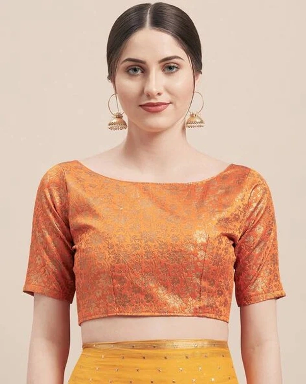 GoSriki Chiffon Embellished Saree - Free Size, Yellow