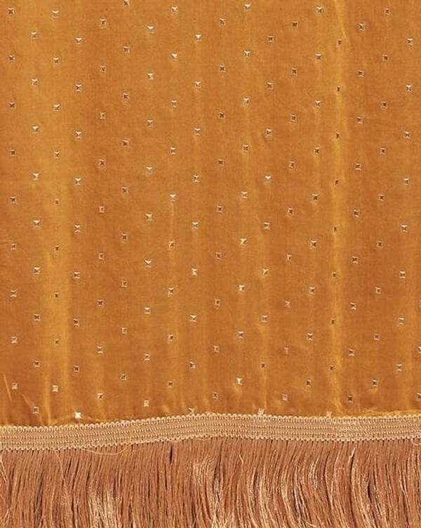 GoSriki Chiffon Embellished Saree - Free Size, Yellow
