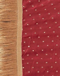 GoSriki Chiffon Embellished Saree - Red, Free Size
