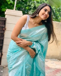 Designer Kanjeevaram Saree With Blouse Piece - Free Size