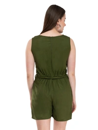 MAINSA WOMEN ROMPERS - Bottle Green, XL