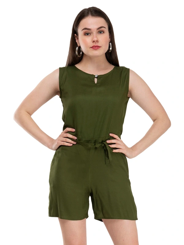MAINSA WOMEN ROMPERS - Bottle Green, XL