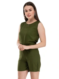 MAINSA WOMEN ROMPERS - Bottle Green, XL