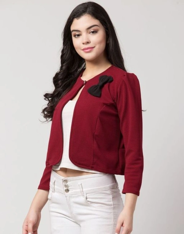 Women's Solid Cotton Blend Top - S, Red