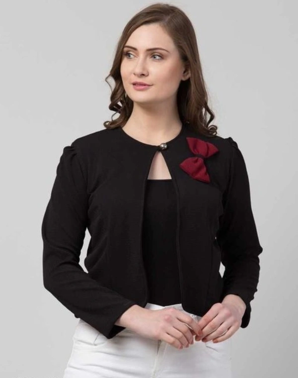Women's Solid Cotton Blend Top - M, Black