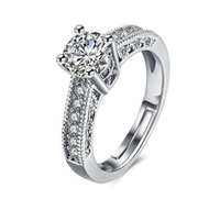Alloy Oxidised Silver Cubic Zirconia Finger Rings 💍 - Free Size, 7