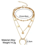 ARZONAI Punk Vintage Layered Portrait Lock Pendant Chunky Thick Cuban Link Chains Choker Necklaces For Women and Girls… - 4