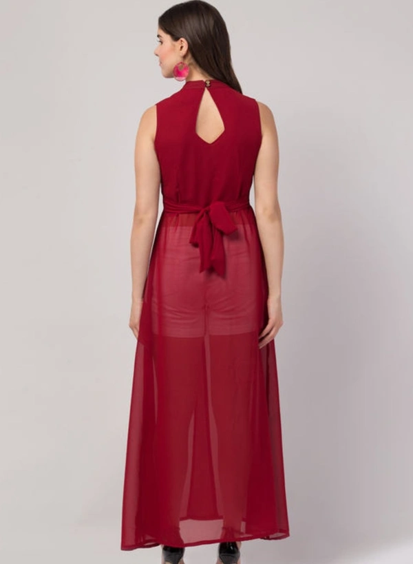 Trendy Classy Retro Women Dresses - Maroon, XL