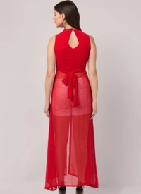 Trendy Classy Retro Women Dresses - Red, XL