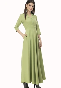 Myra Drishya Women Dresses - Pale Green, L