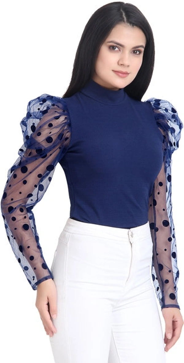 Classy Women's Top  - Blue, XL