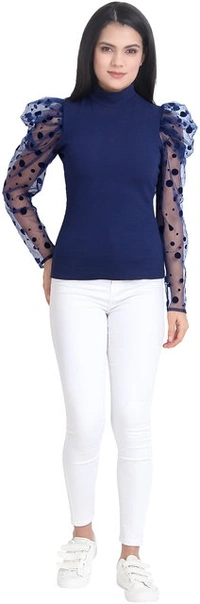 Classy Women's Top  - Blue, XL