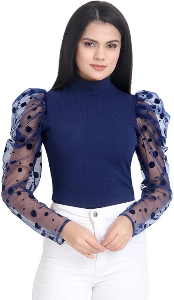 Classy Women's Top  - Blue, XL