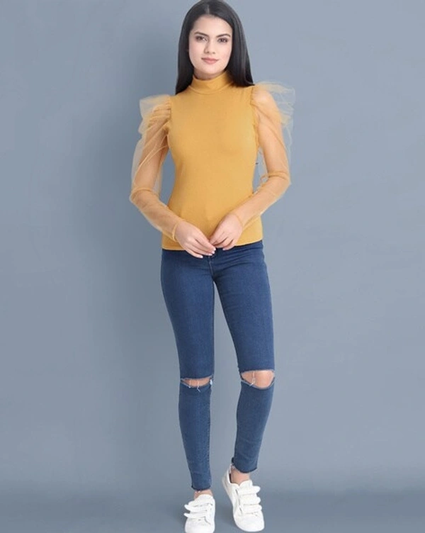 Classy Women's Top  - Yellow, L