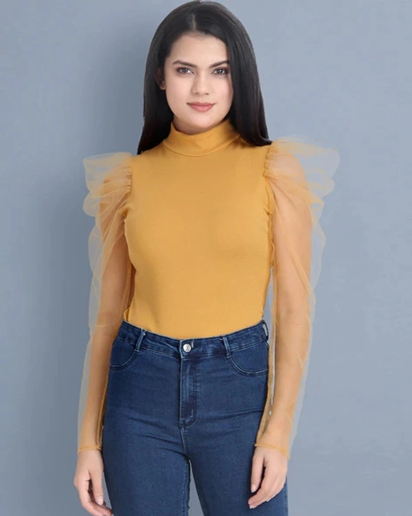 Classy Women's Top  - Yellow, L