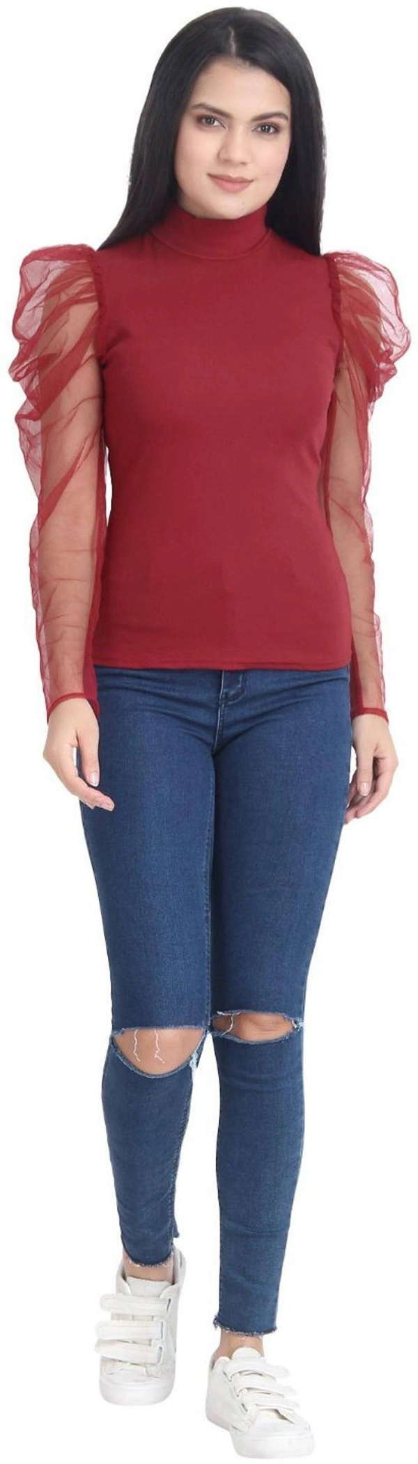 Classy Women's Top  - Red, M