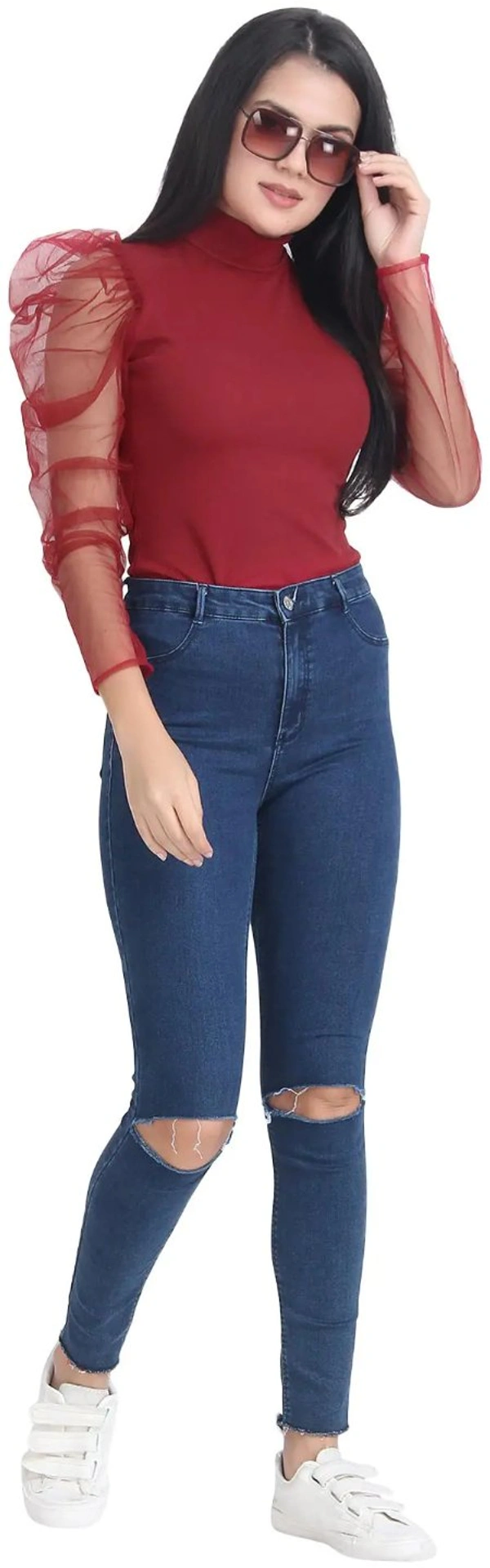 Classy Women's Top  - Red, M