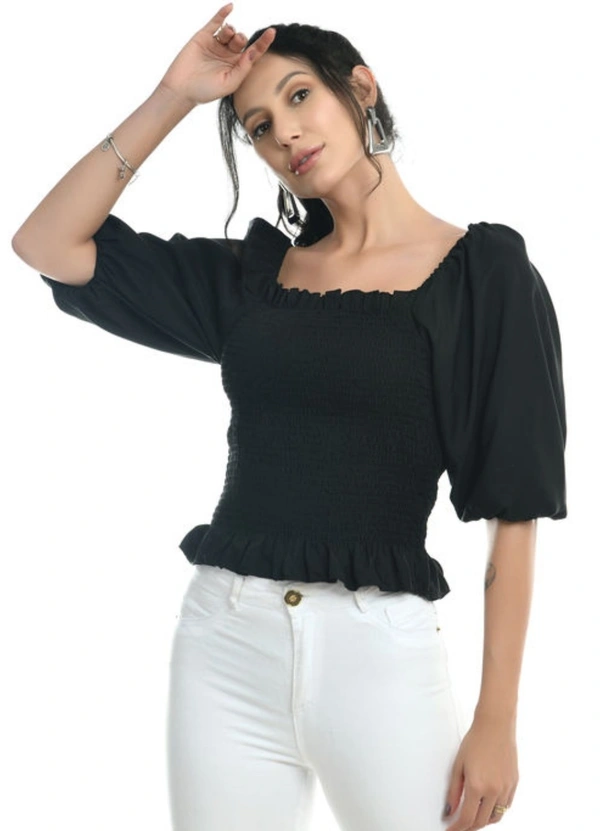 Right Choice Women Fashionable Top - Black, XS