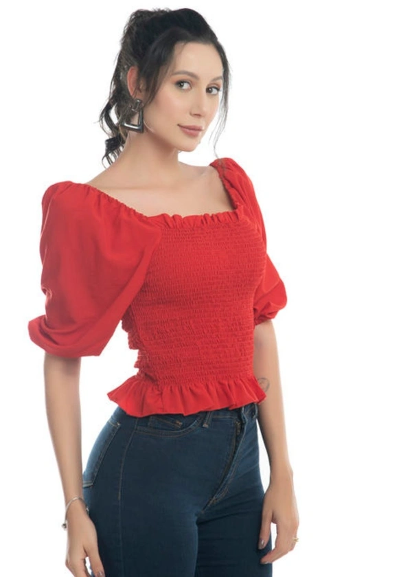 Right Choice Women Fashionable Top - Red, S