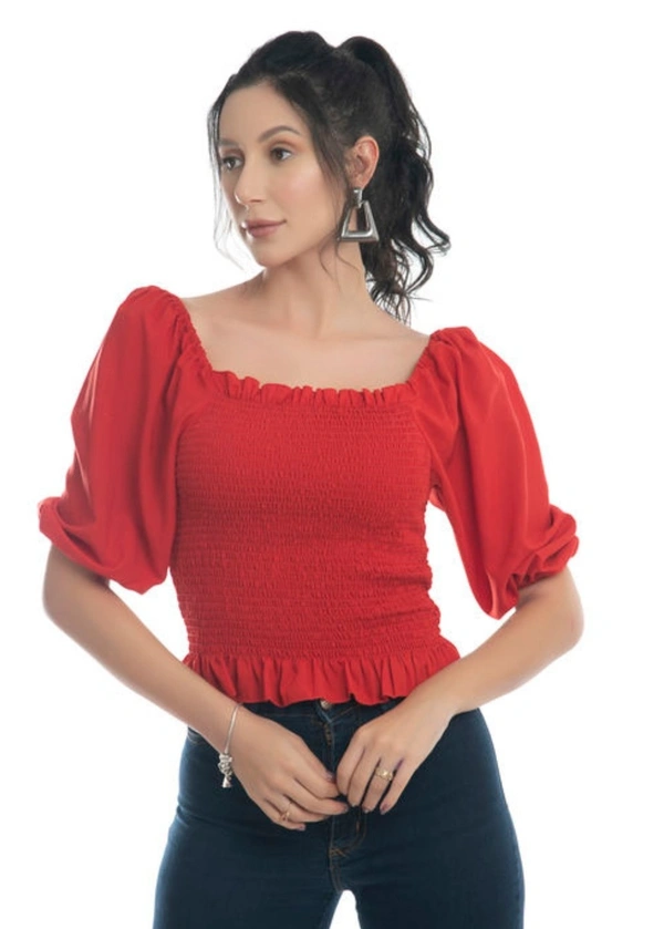 Right Choice Women Fashionable Top - Red, M