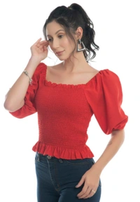 Right Choice Women Fashionable Top - Red, M