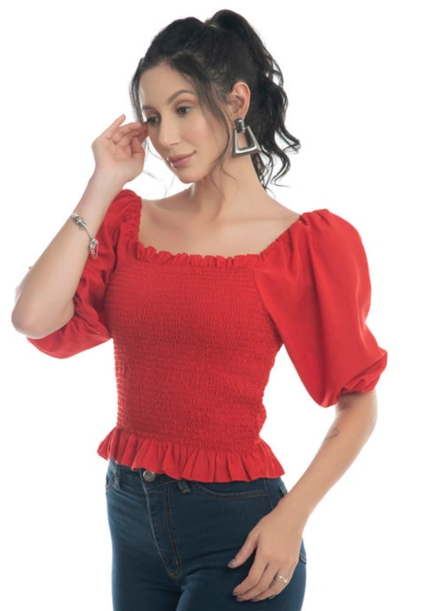Right Choice Women Fashionable Top - Red, M