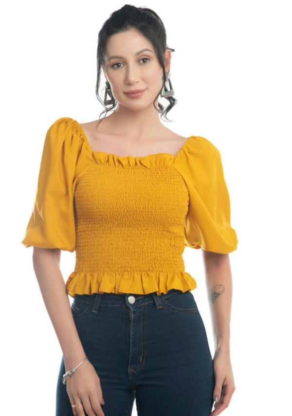 Right Choice Women Fashionable Top - L, Yellow