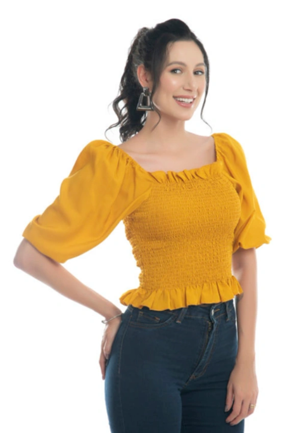 Right Choice Women Fashionable Top - L, Yellow