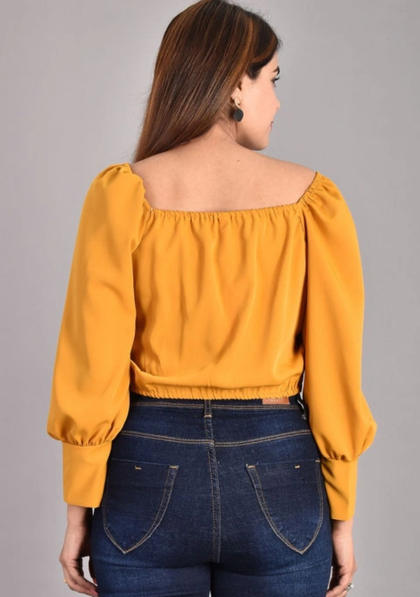 Trendy Fashionable Women Tops & Tunics - Yellow, S
