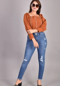 Trendy Fashionable Women Tops & Tunics - Brown, L