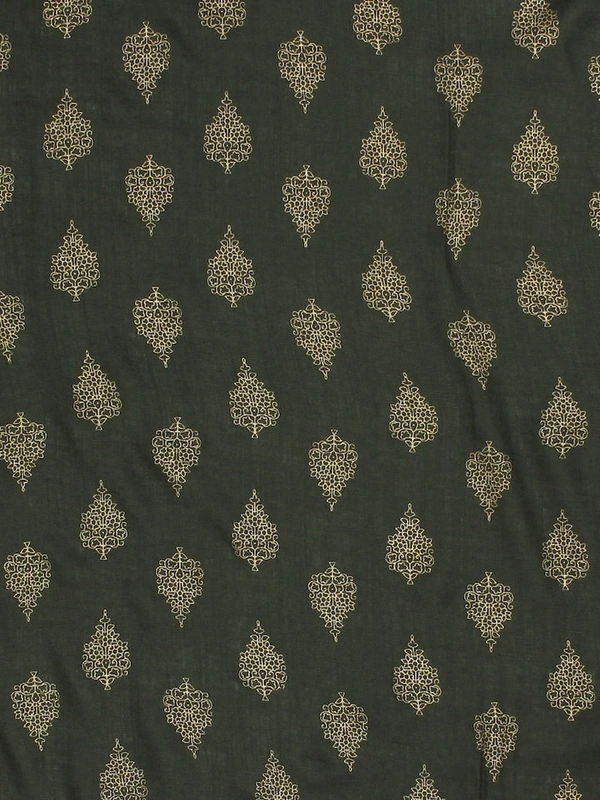 Women Rayon A-line Solid Long Kurti With Palazzos And Dupatta - S, Olive Green