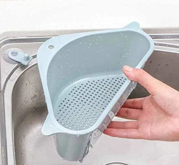 Tenido 3 in 1 Kitchen Sink Dish Rack Drainer Drying Rack Wasing Basket With Tray For Kitchen,Dish Rack Oraganizers And Sink Corner. (Blue)