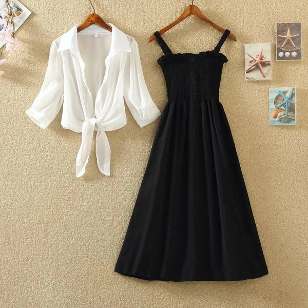 Trendy Elegant Women Dresses - Black, M