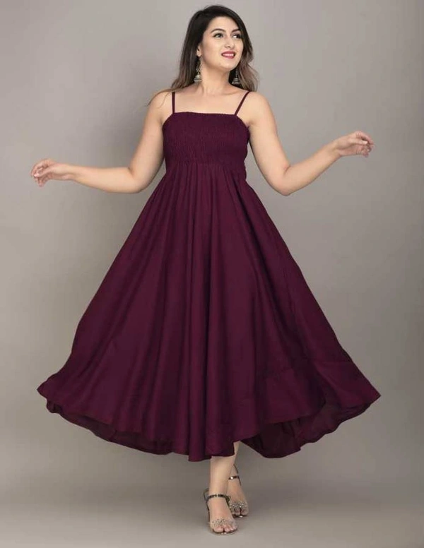 MAYERO Rayon Western Wear dresses - M