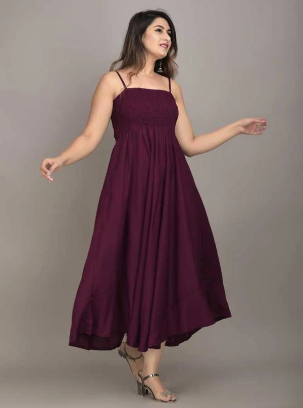 MAYERO Rayon Western Wear dresses - M
