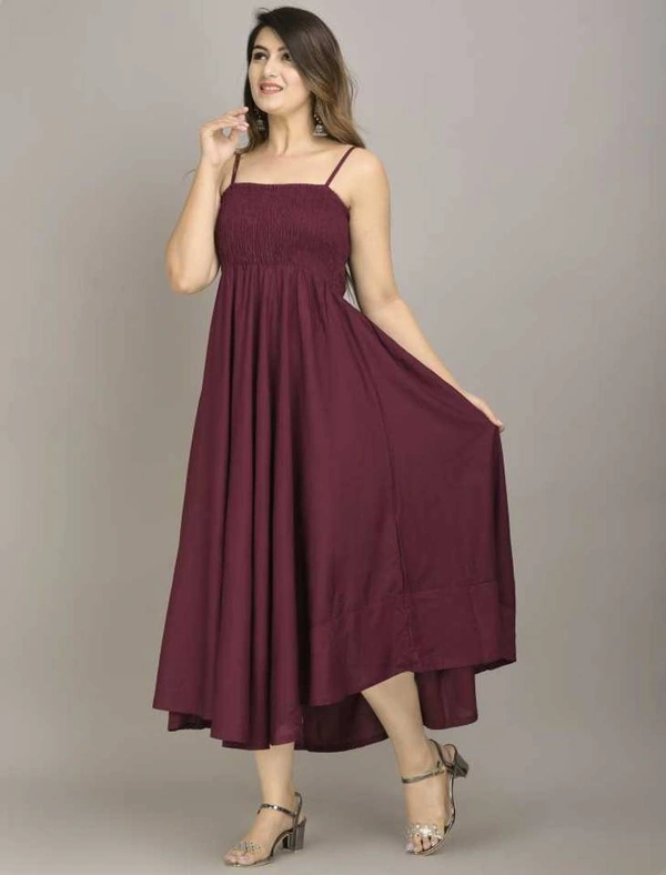 MAYERO Rayon Western Wear dresses - M