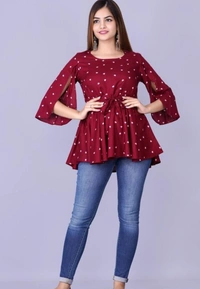 Womens Rayon Printed top - S
