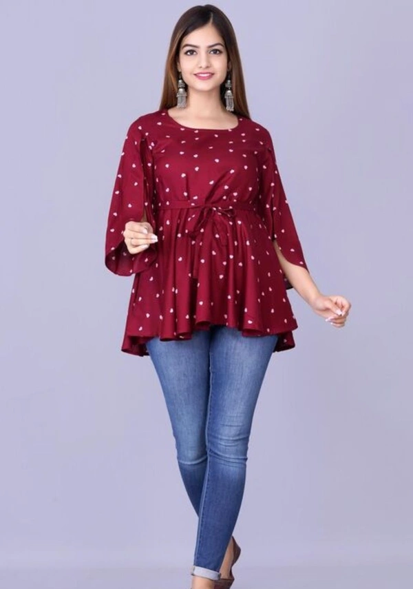 Womens Rayon Printed top - L