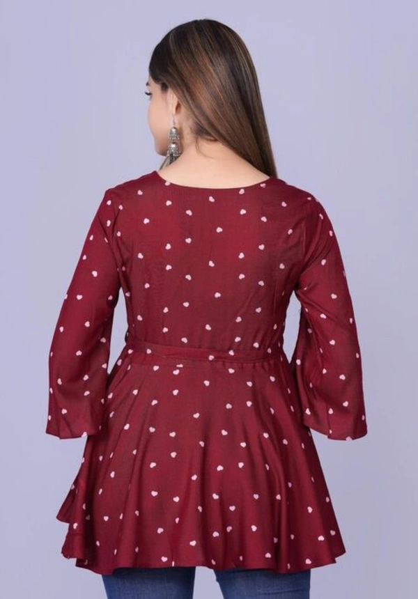 Womens Rayon Printed top - XL