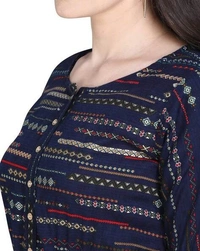Women's Foil Printed Skater Dress - L
