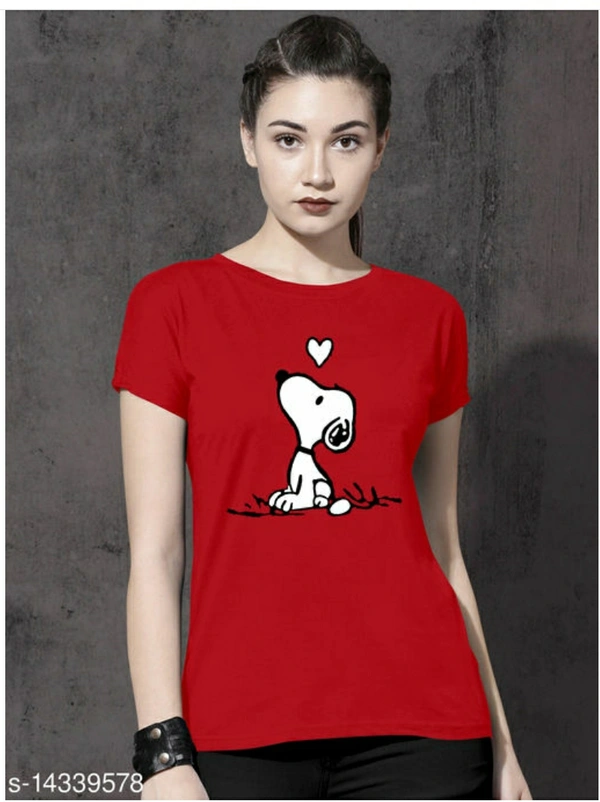Women's Ravishing T-shirt | Trendy Printed T-shirt  - Red,  ,  