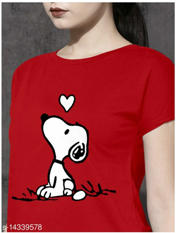 Women's Ravishing T-shirt | Trendy Printed T-shirt  - Red,  ,  