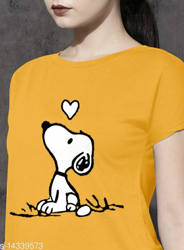 Women's Ravishing T-shirt | Trendy Printed T-shirt  - Yellow 